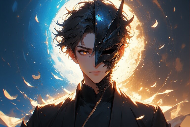 가면 쓴 남자 일러스트