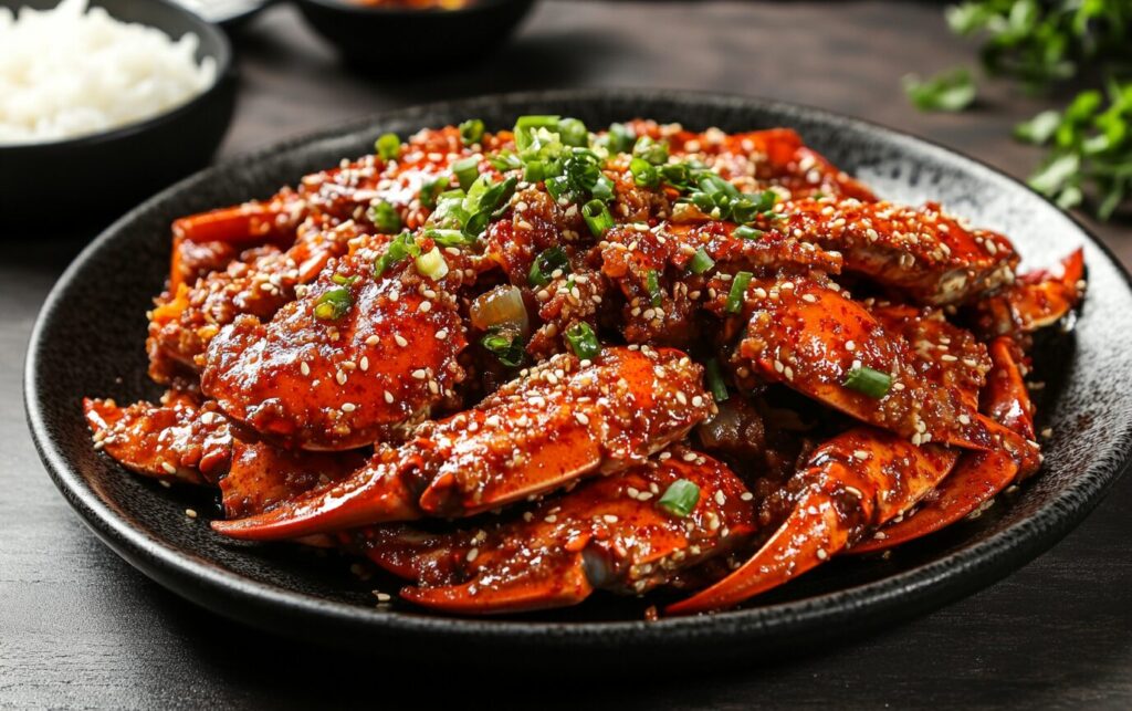  양념게장-황금레시피-완성사진-회색그릇에담음