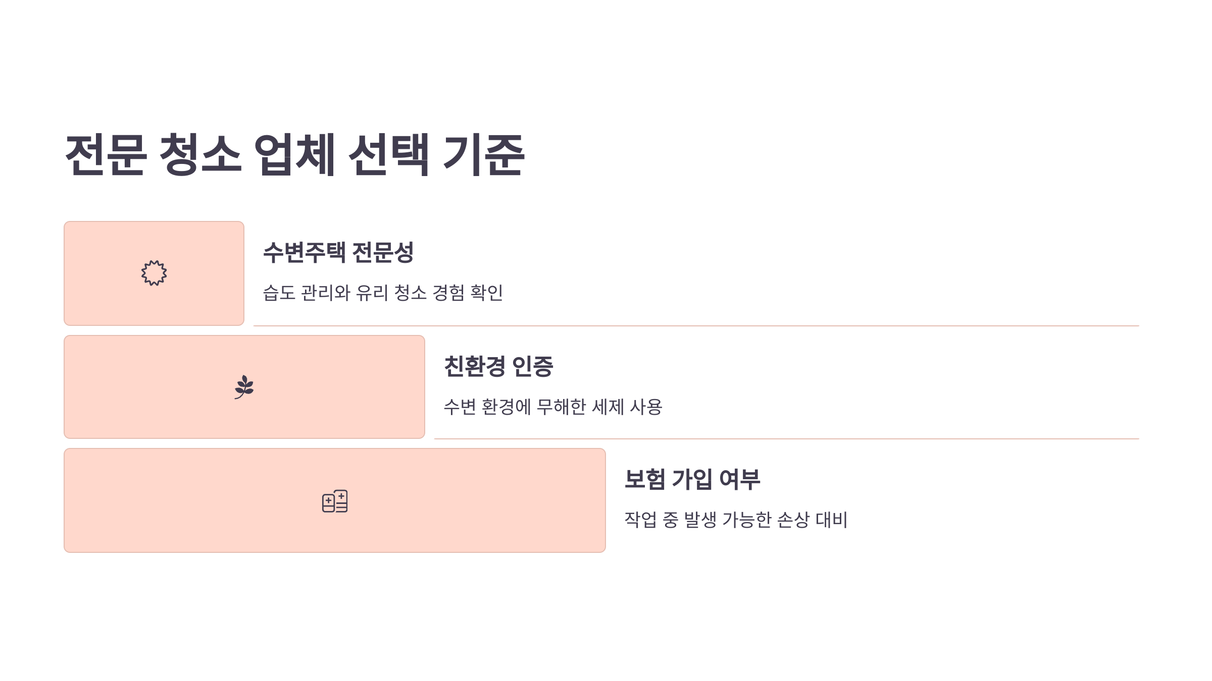 구리 입주청소 업체 선택 기준