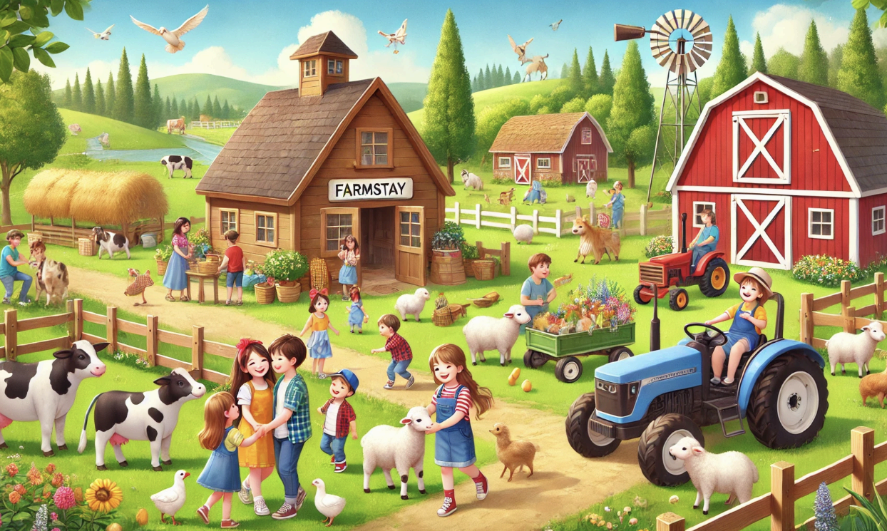동물 농장에서 숙박하는 즐거움! 어린이 체험형 팜스테이