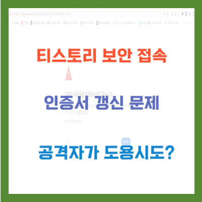 티스토리 보안 접속 인증서 공격자가 도용하려고 시도?