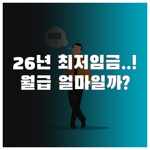 2026년 최저임금 월급 산출 근거 ..