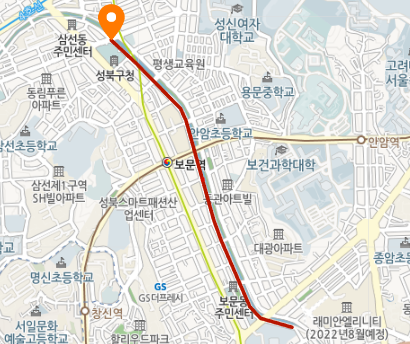 단풍길 표시 지도