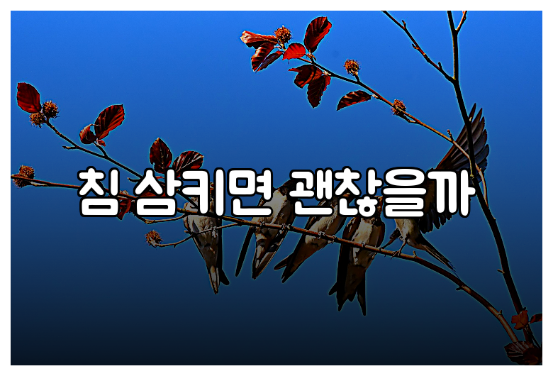 침 삼키면 괜찮을까