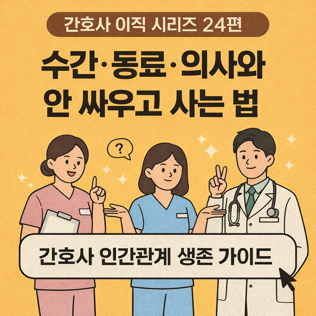 간호사 이직 시리즈 24편: 수간·동료·의사와 '안 싸우고' 사는 법