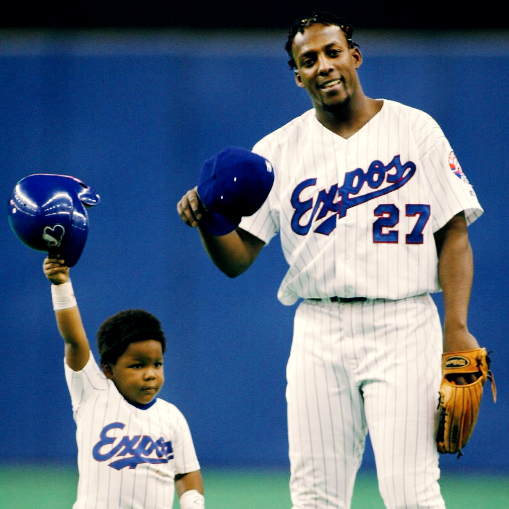 어린 시절 블라디미르 게레로 주니어와 그의 아버지 블라디미르 게레로