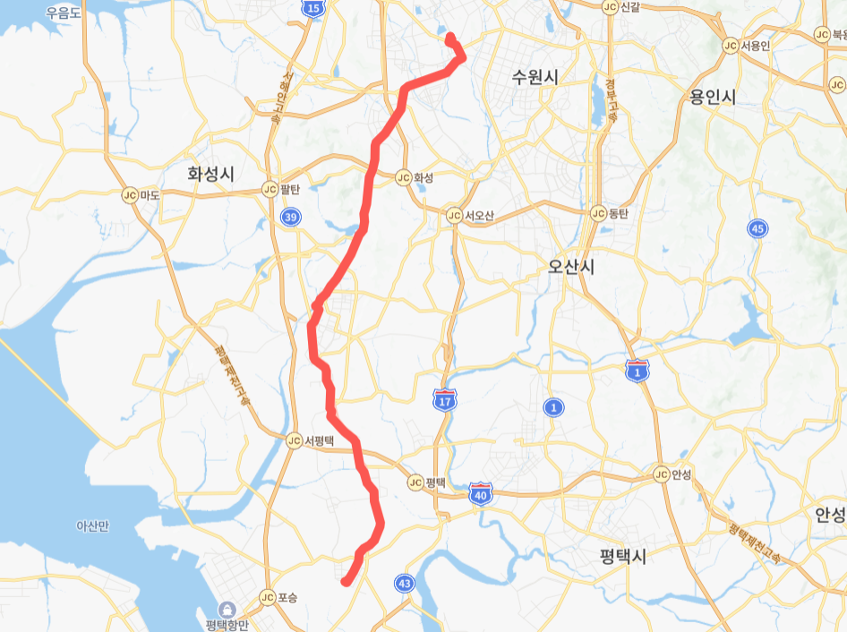 수원-평택-화성-8471번-버스-노선-지도