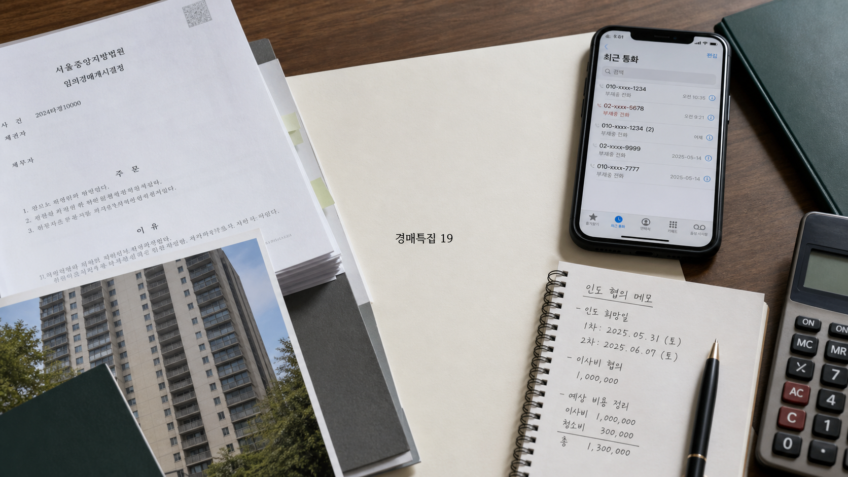 강제집행 가기 전 꼭 써먹어야 할 협상의 기술의 핵심 확인 항목을 정리한 부동산 경매 안내 표지