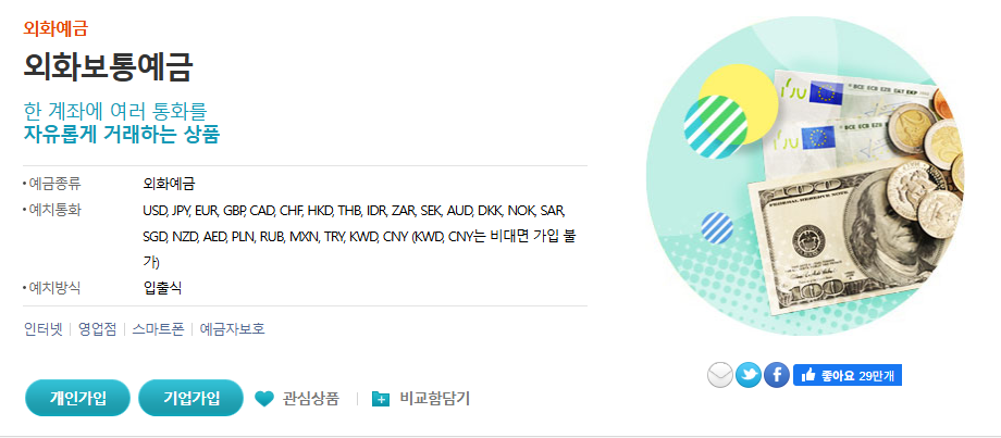 외화통장 개설