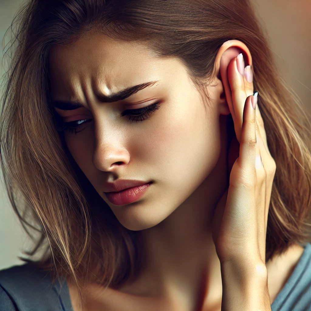 귀가 아픈 여성