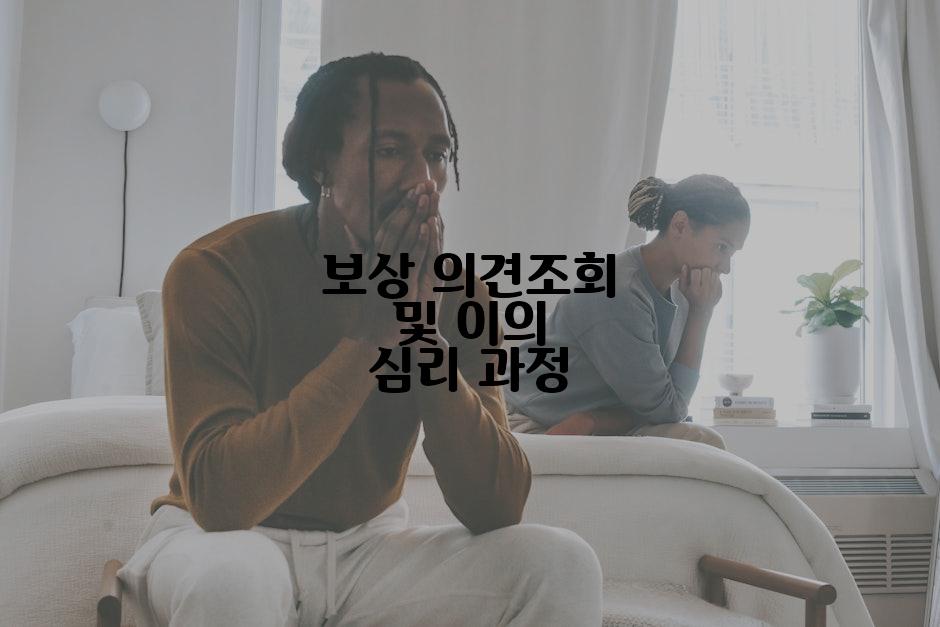 보상 의견조회 및 이의 심리 과정
