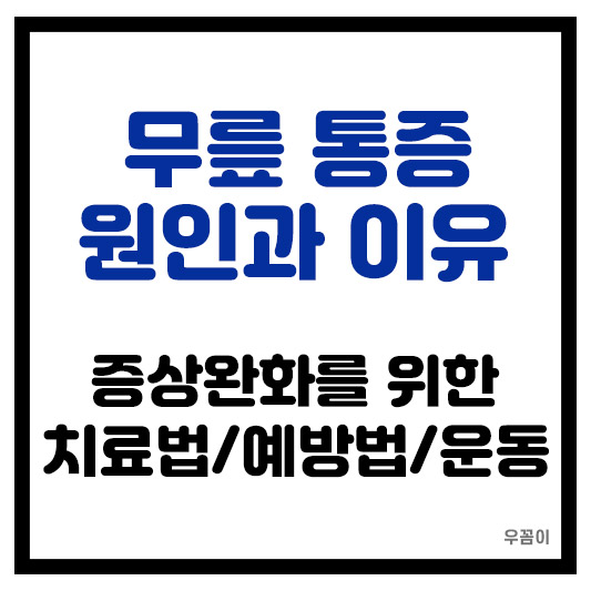 무릎 통증 오래 서있거나 움직이면 아픈 원인과 치료 예방 운동법 총정리