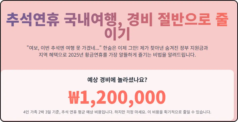 추석 연휴 스마트 여행 바이블: 정부 혜택 완벽 분석 및 최적의 가성비 여행지 안동 심층 가이드