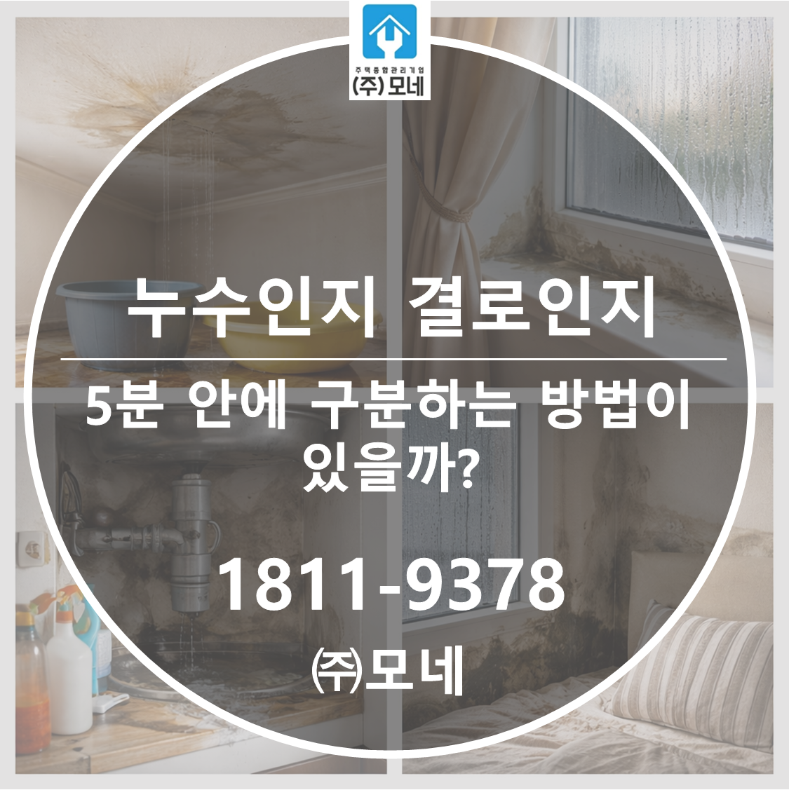 누수인지 결로인지 5분 안에 구분하는 방법이 있을까?