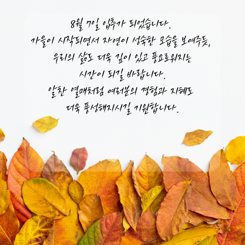 8월7일 입추 인사말 문구 이미지 모음