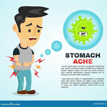 배가 아픈 모습