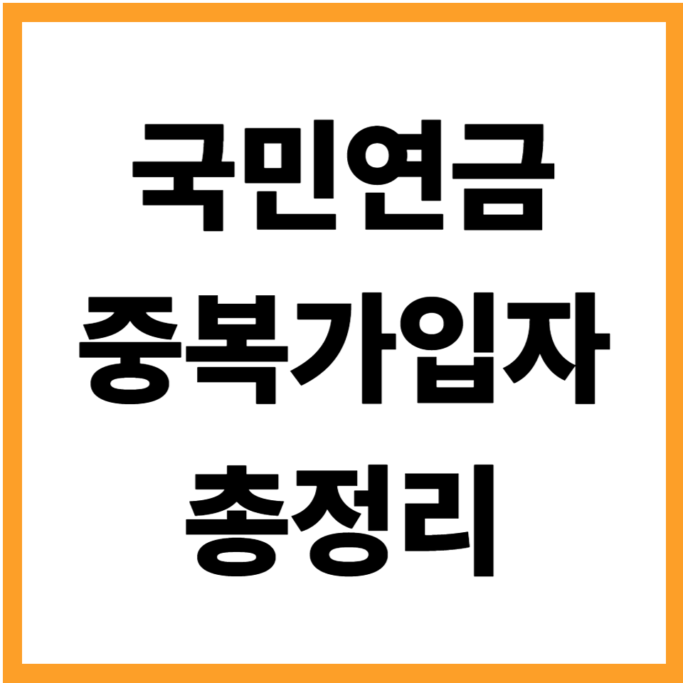 국민연금 중복가입자