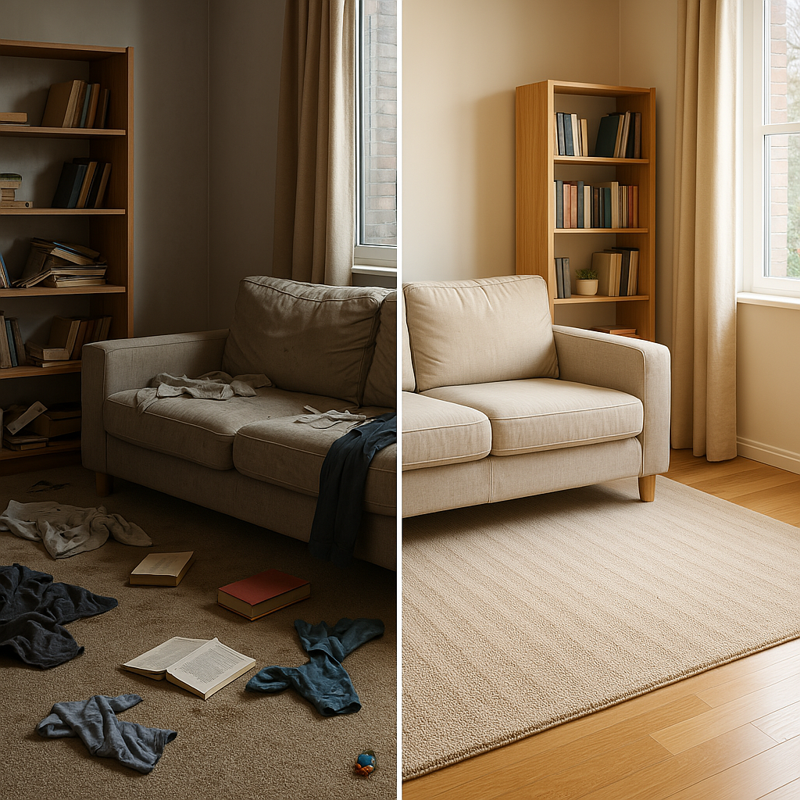 청소 전후 비교 이미지