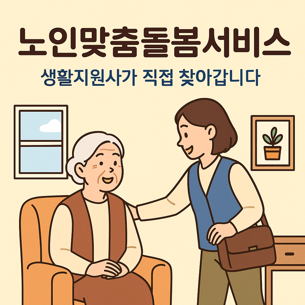 노인 맞춤 돌봄 서비스 - 신청 방법, 신청 조건, 지원 내용 안내