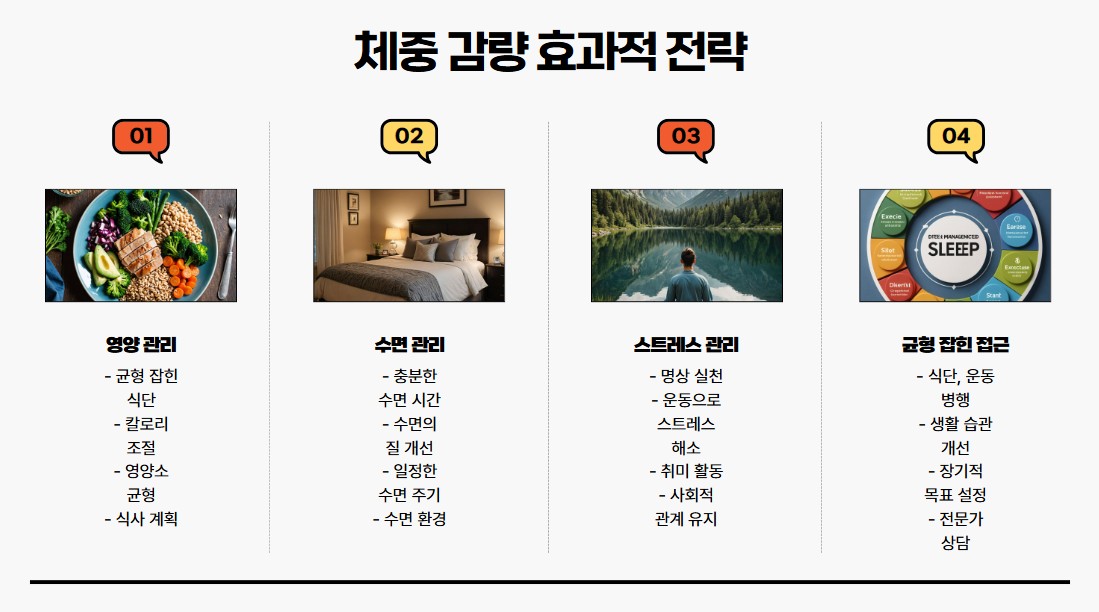 체중 감량을 위한 효과적 전략