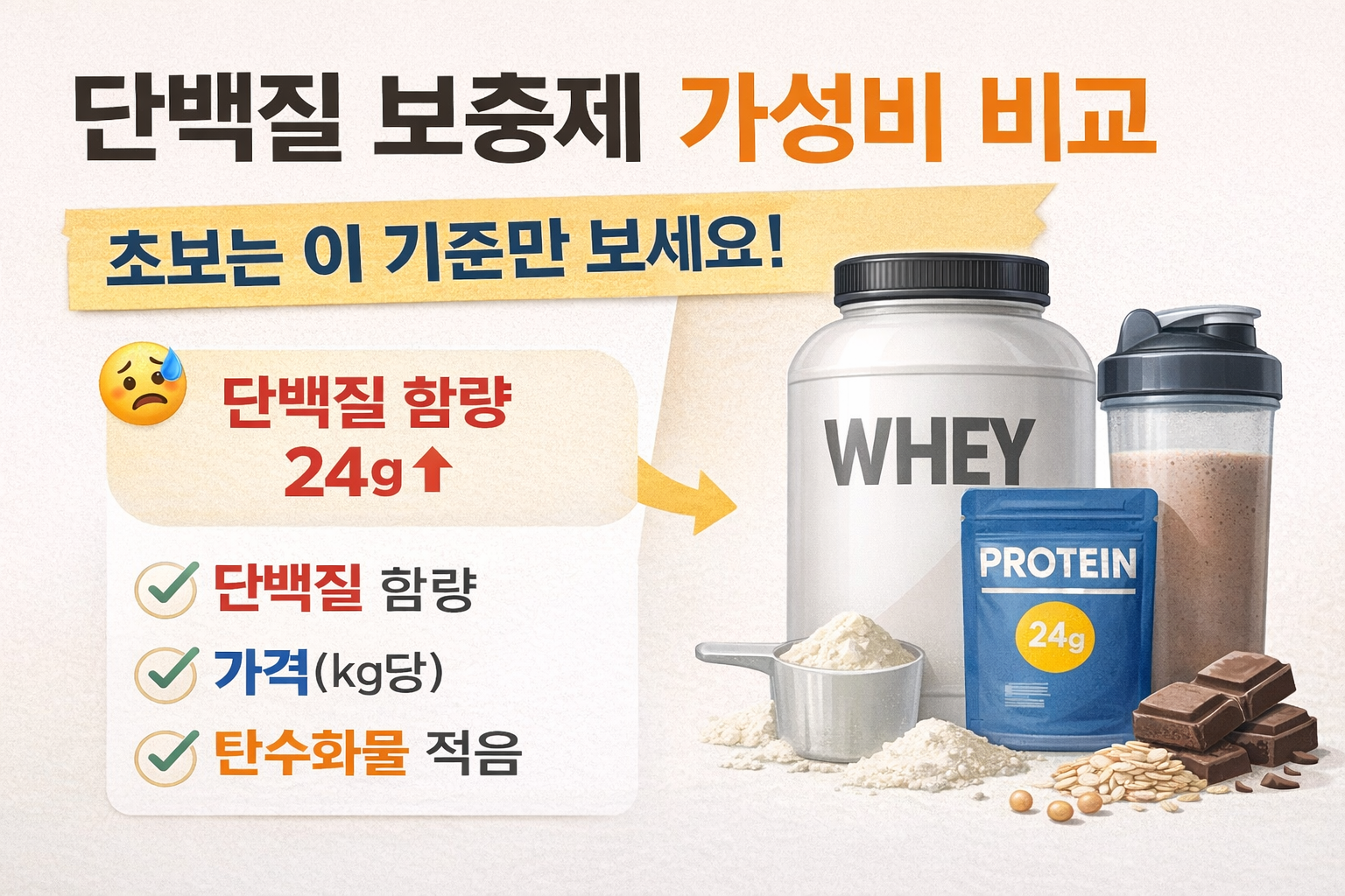 단백질보충제 가성비 비교