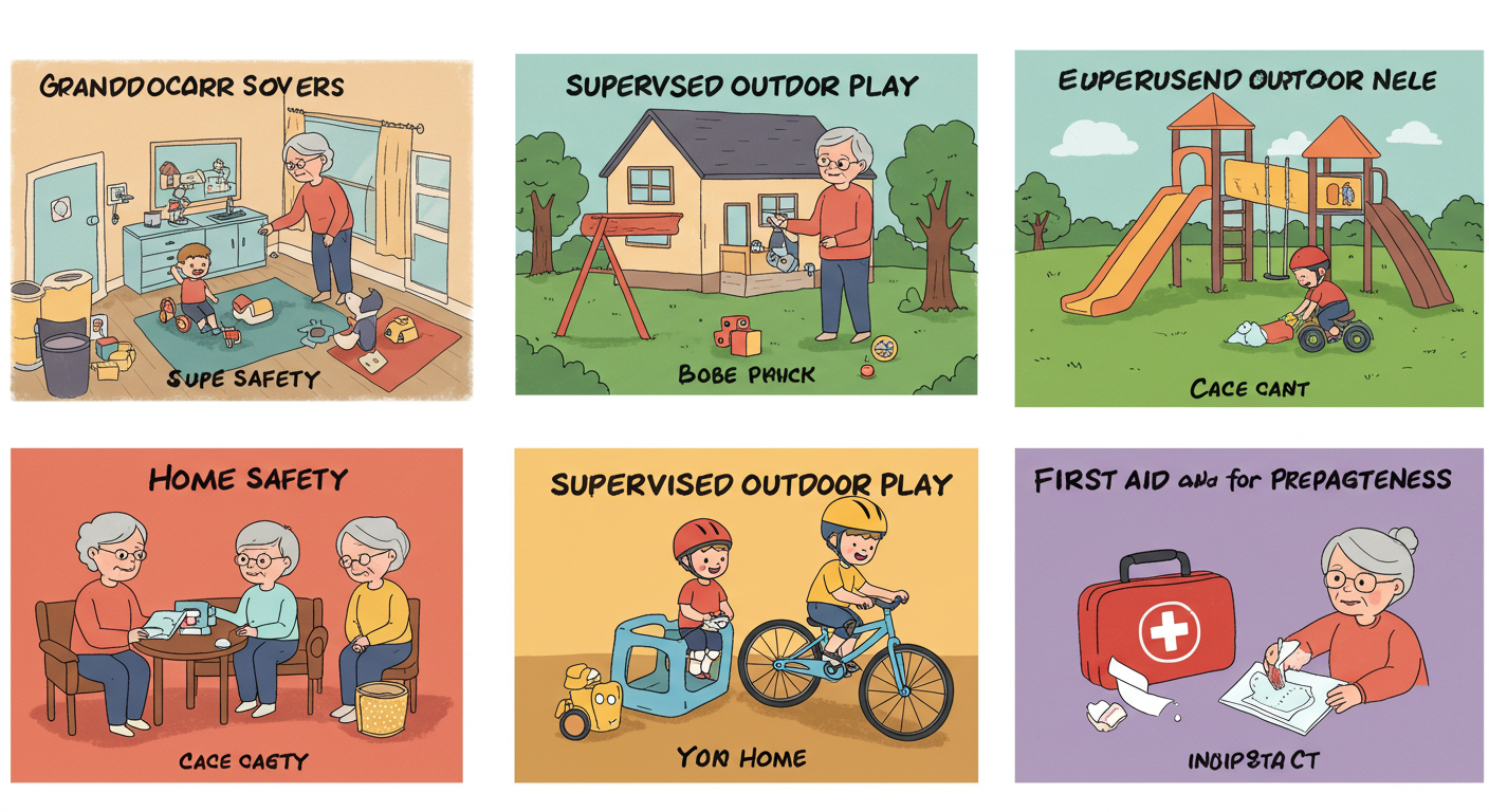 안전한 손주 돌봄 그림