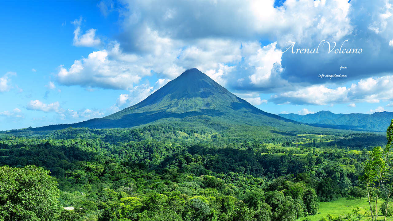 02 아레날화산과 울창한 숲 C - Arenal Volcano 코스타리카배경화면