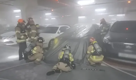 소방관 화재진압 현장