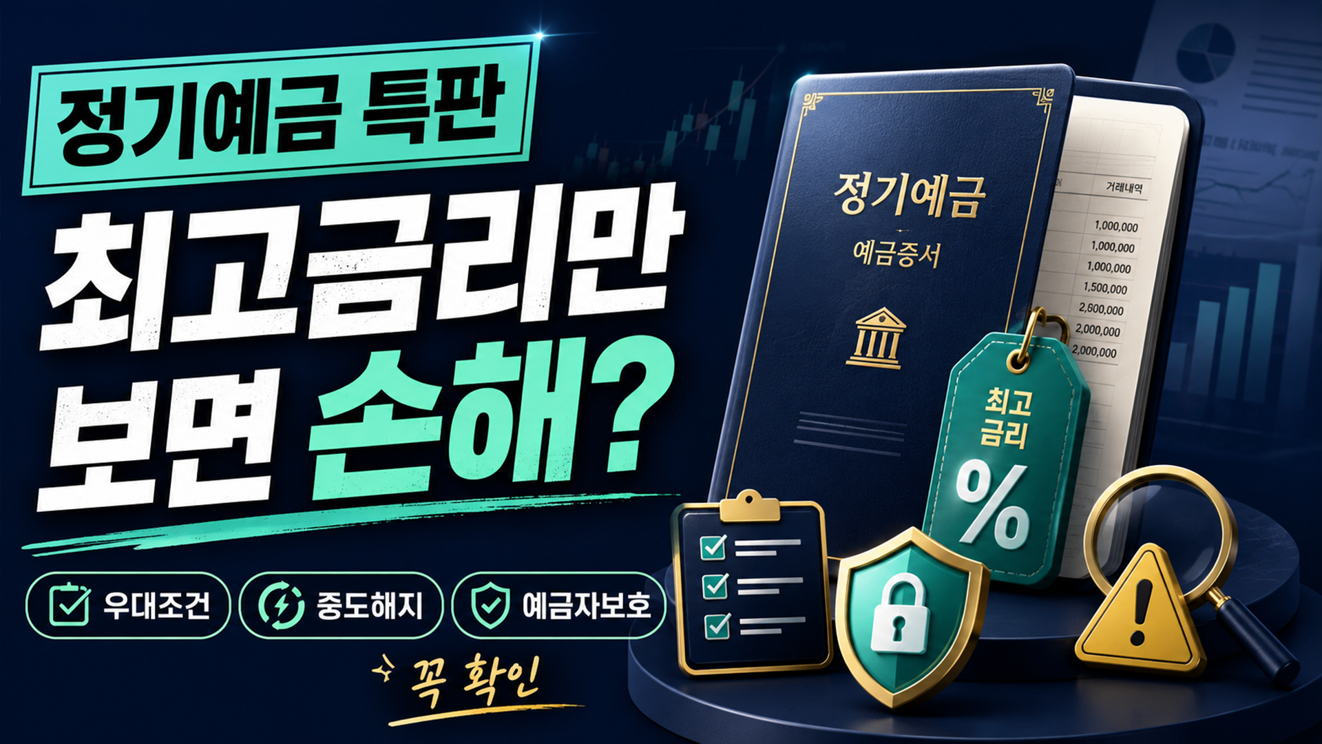 정기예금 특판, 최고금리보다 우대&middot;해지&middot;보호가 중요한 이유 썸네일