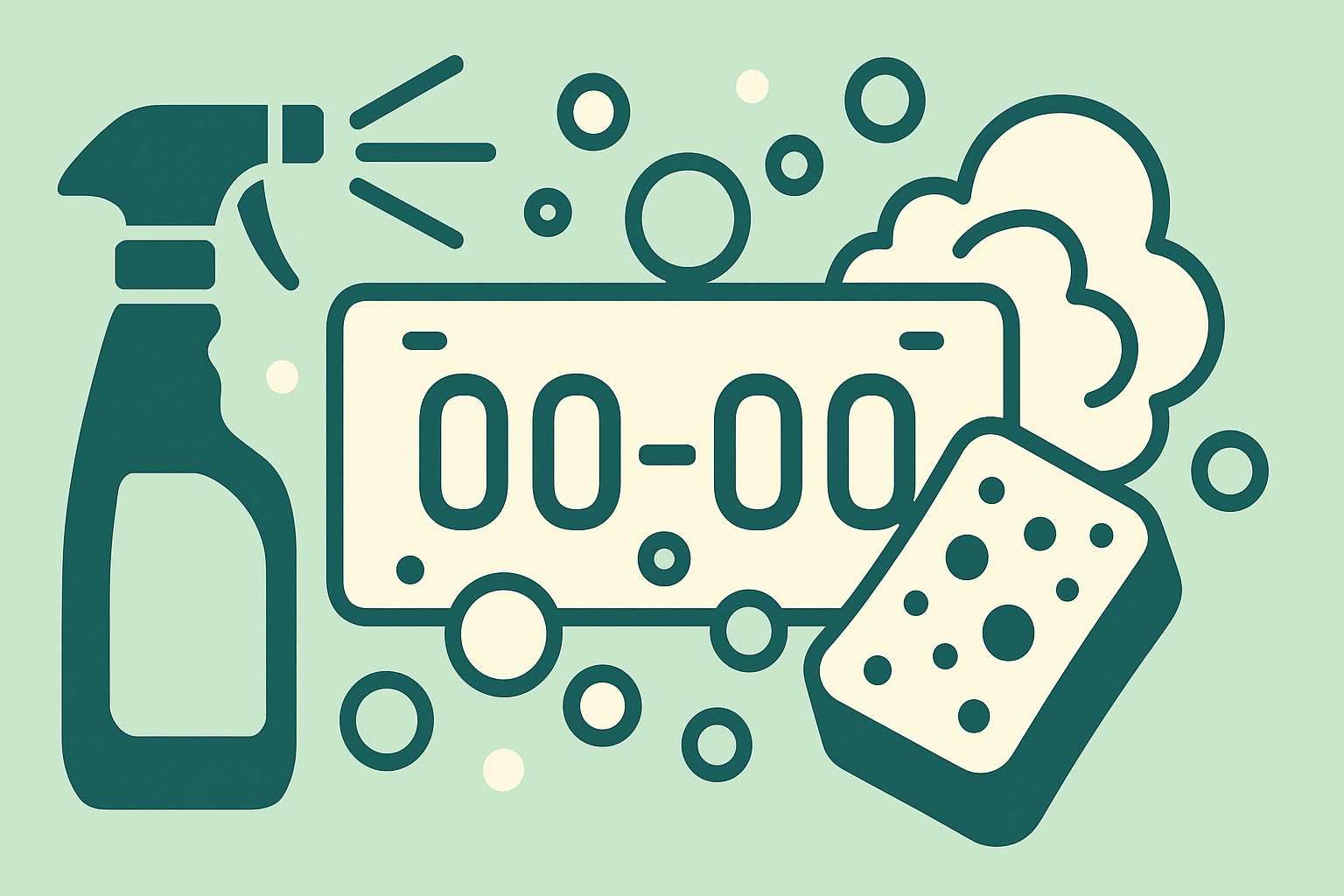 차량 번호판 오염 제거법