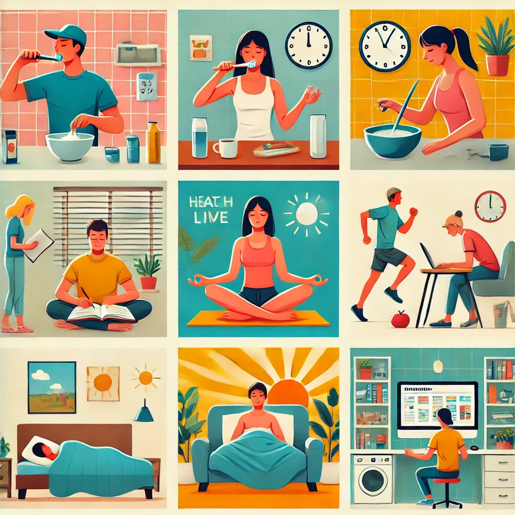 생활 습관과 관련한 사진