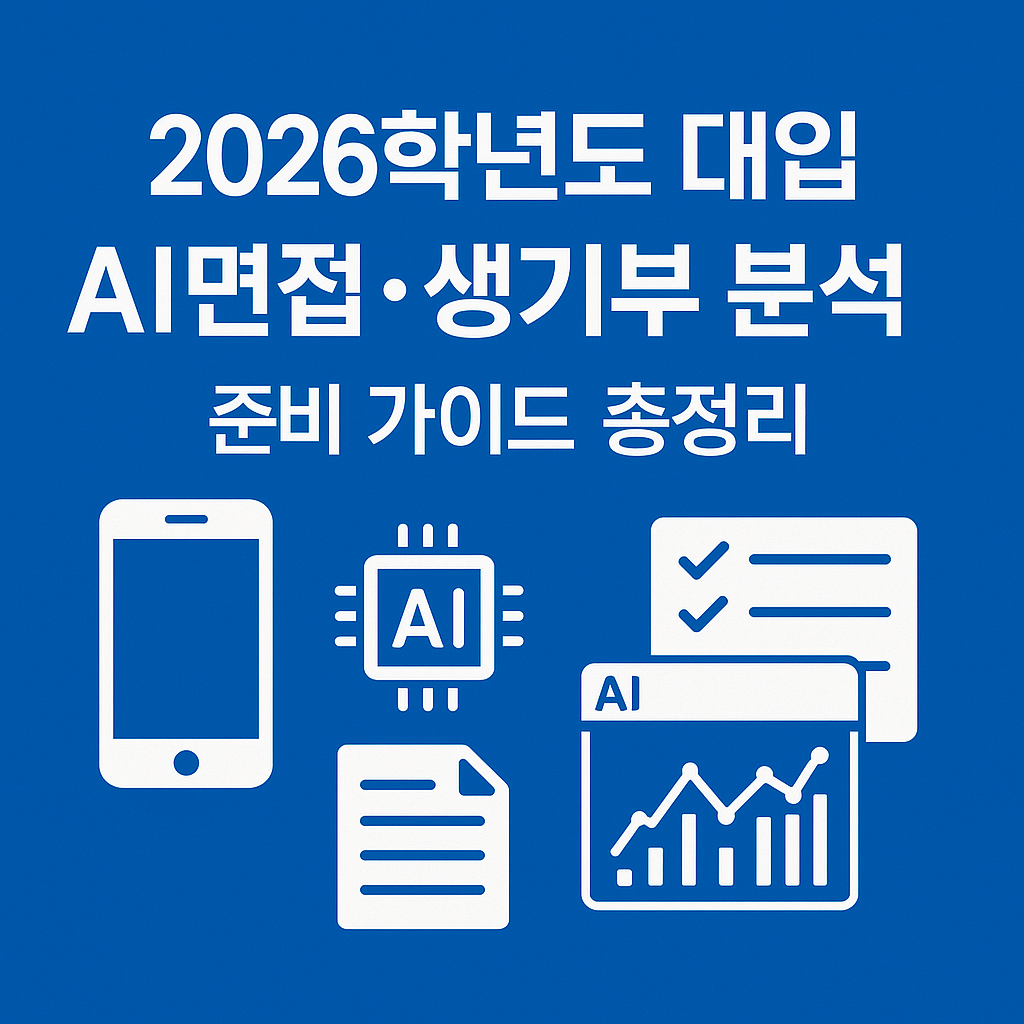 2026학년도 대입 개편 이후, 인공지능(AI) 면접·생기부 분석 이렇게 준비하세요