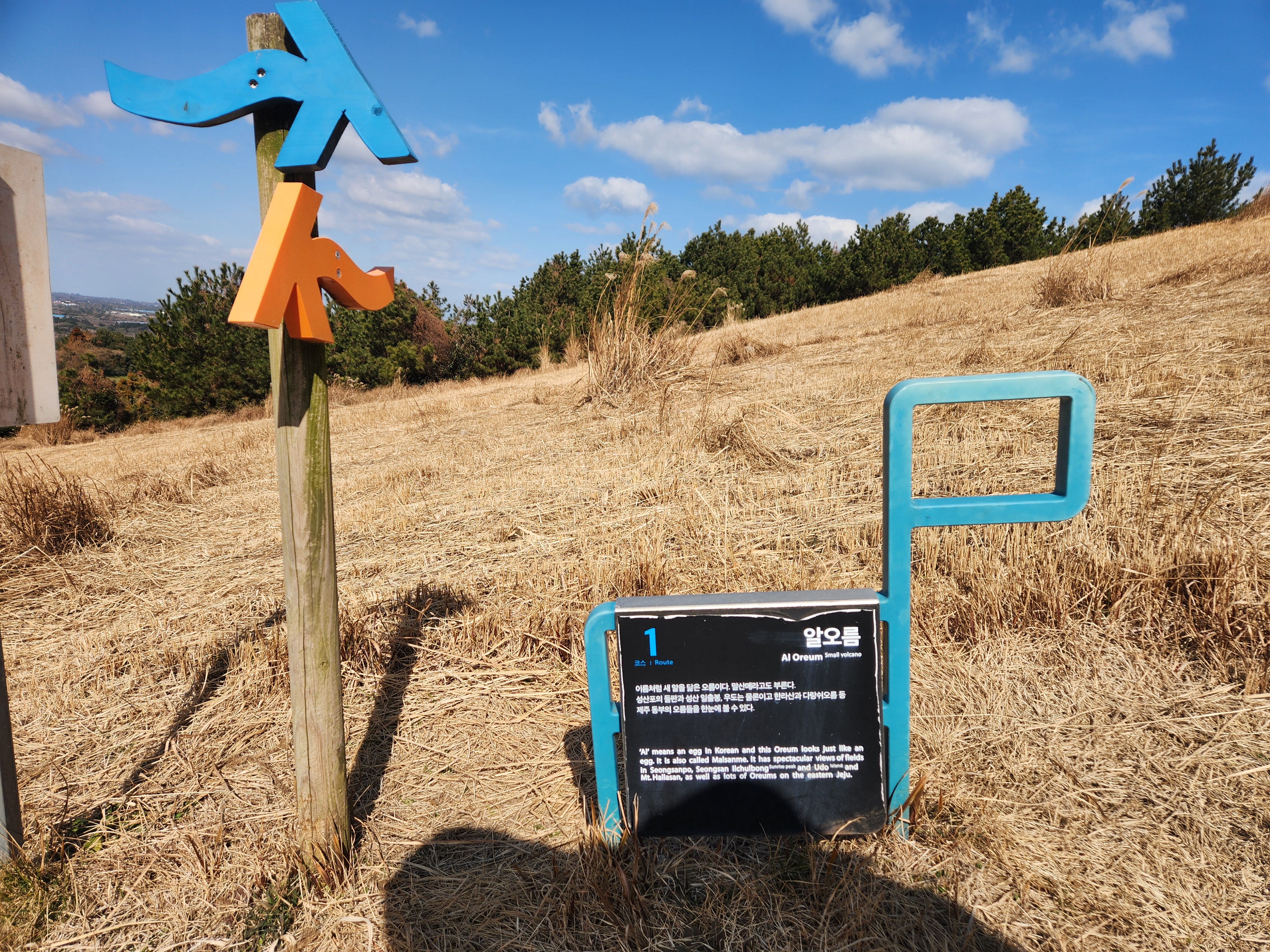 제주 올레길 방향 지시 사진