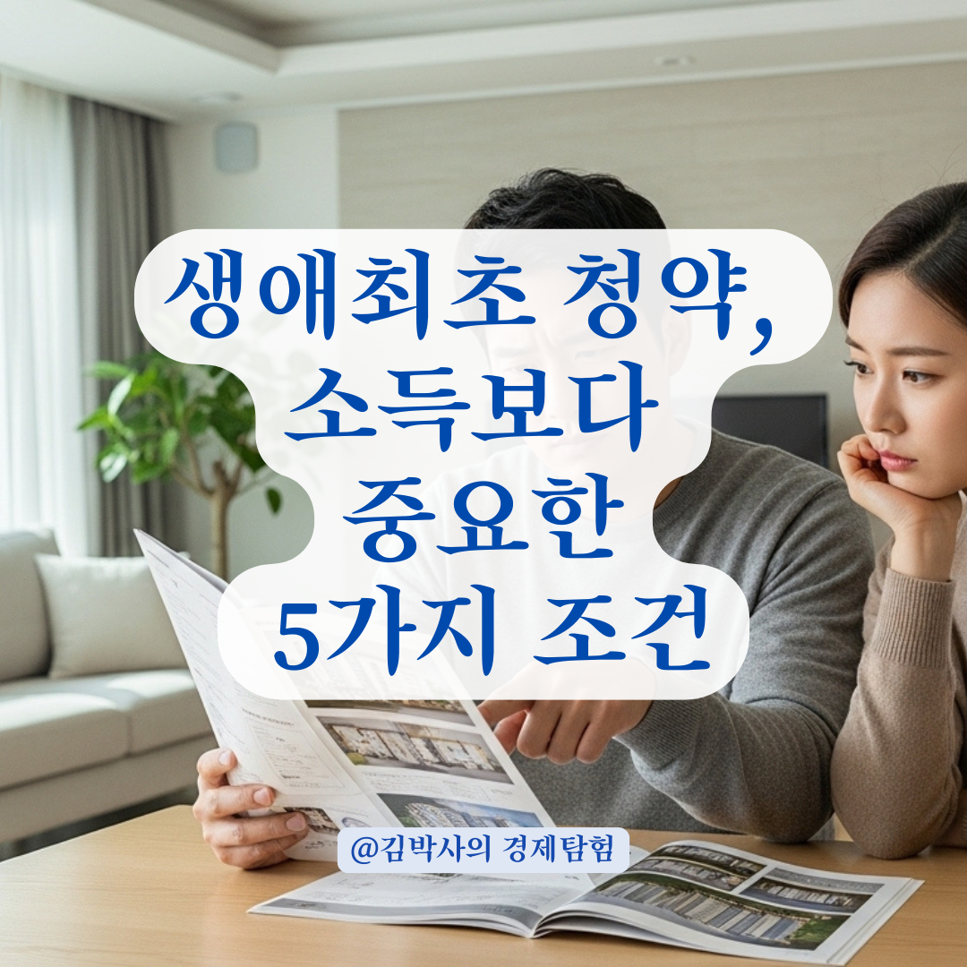 소득보다 중요한 청약 조건? 생애최초 특공 지역 우선 배정 체크포인트.