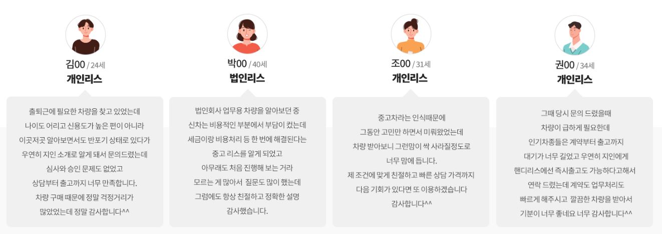 핸드리스 중고차 문의 사이트