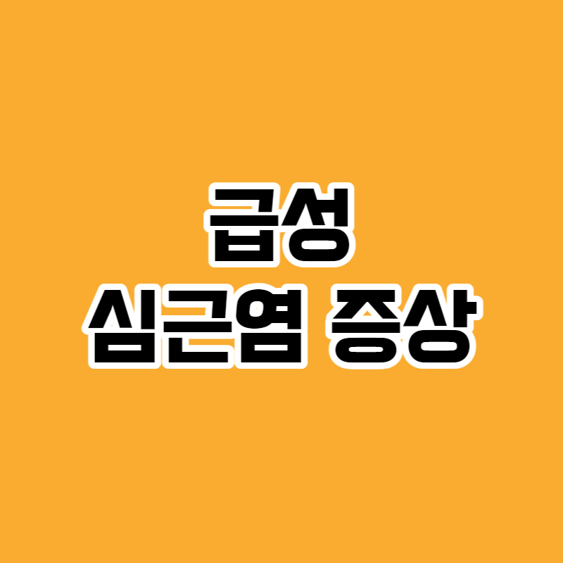 급성 심근염 증상