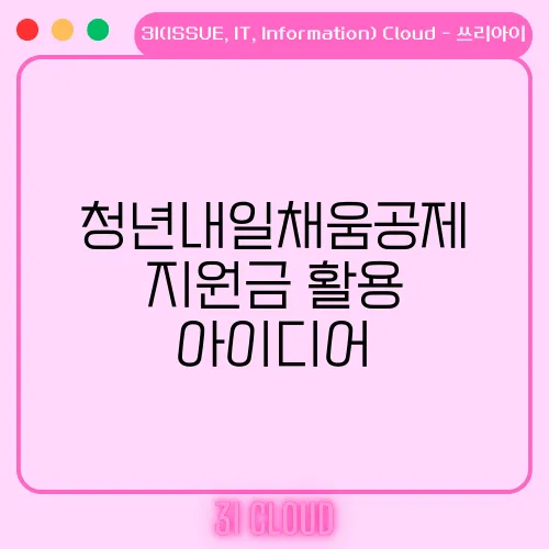 청년내일채움공제 지원금 활용 아이디어