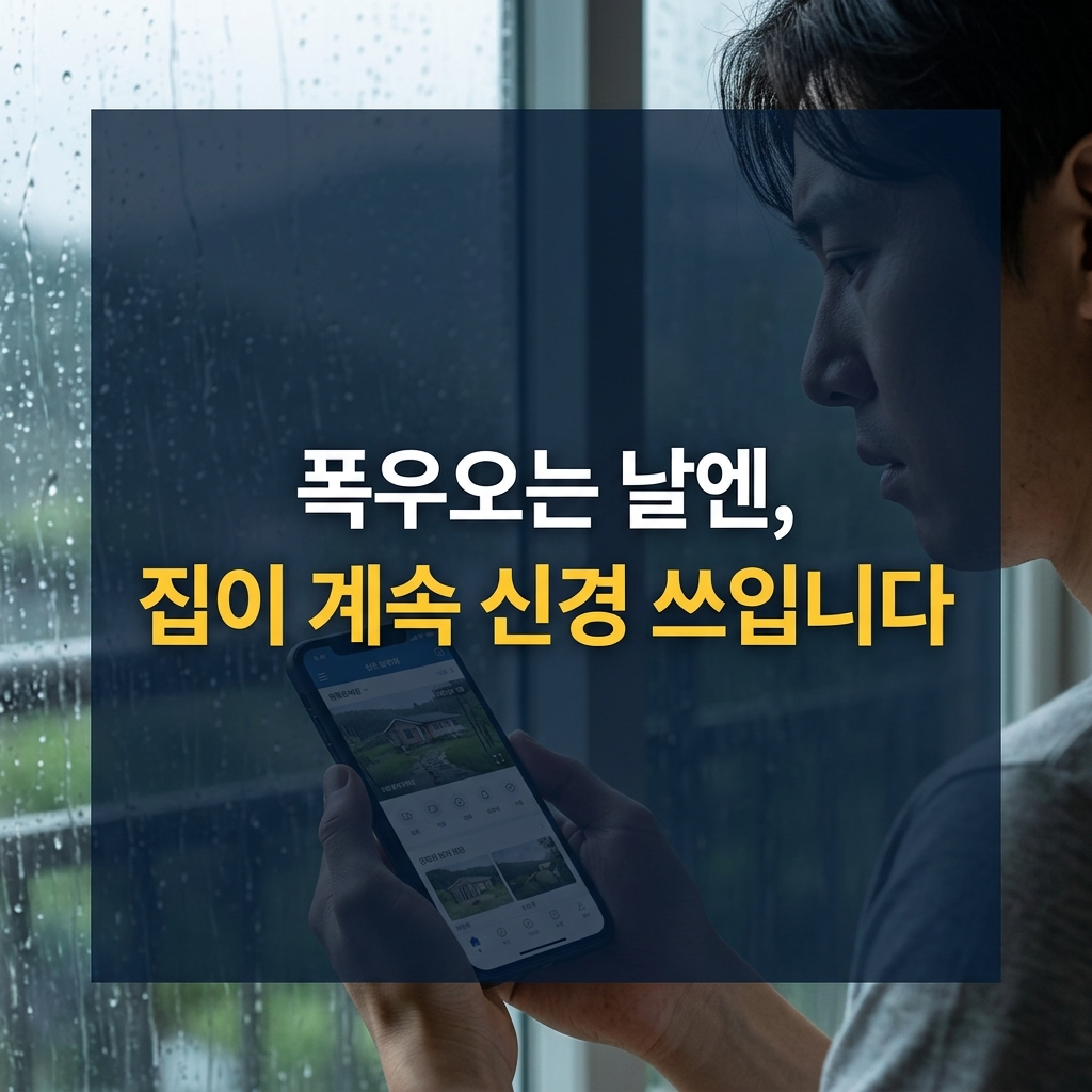 폭우 오는 날엔, 집이 계속 신경 쓰임