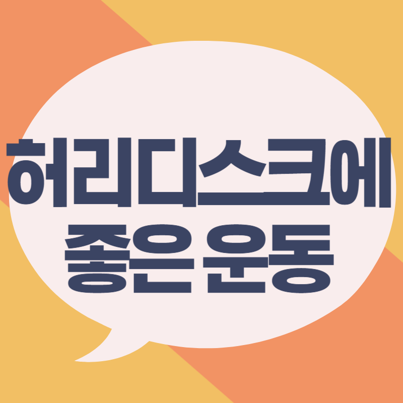 허리디스크에 좋은 운동