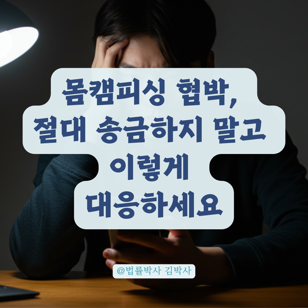 몸캠피싱 영상 협박받았다면? 지금 당장 해야 할 조치 사항 정리.