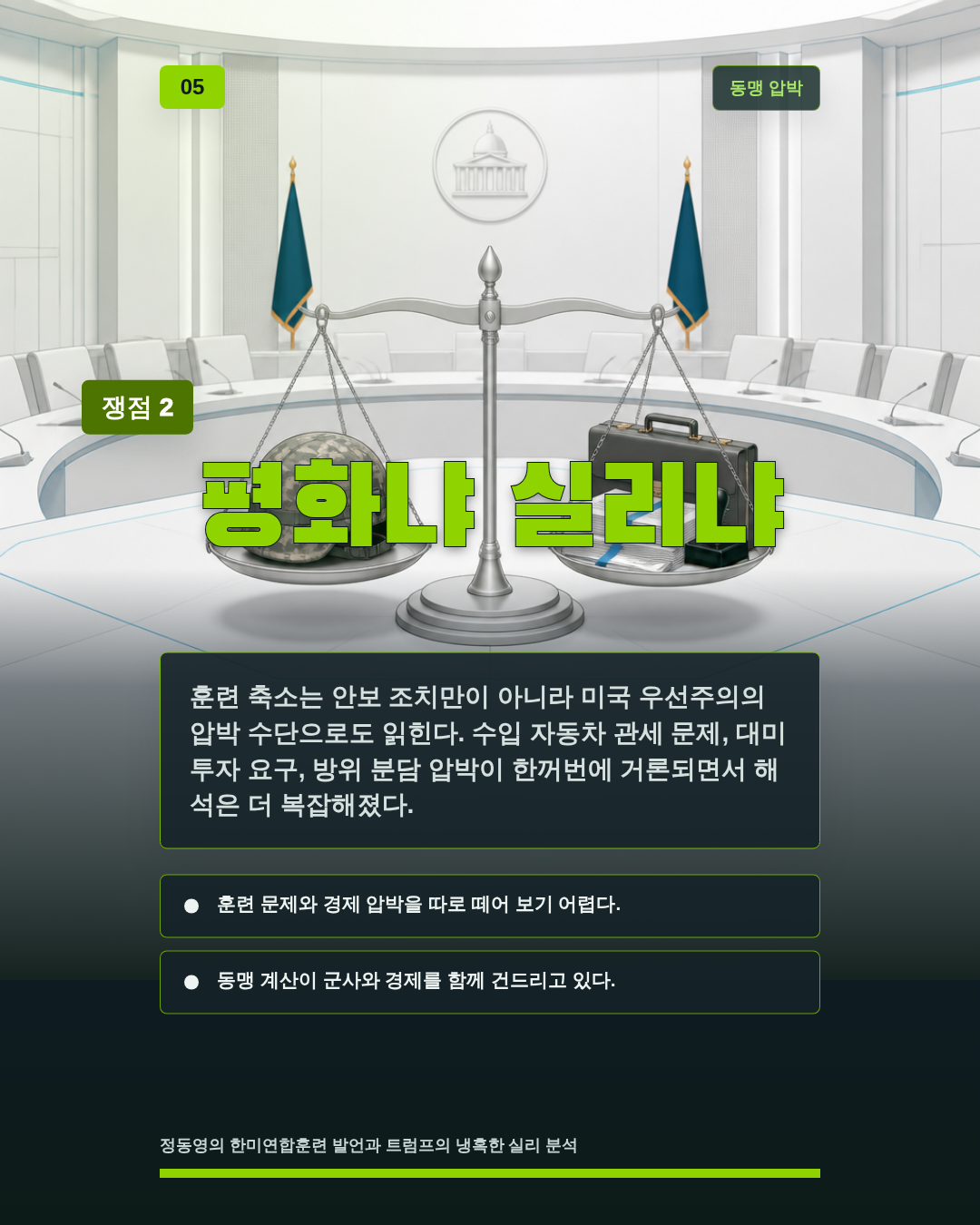 평화냐 실리냐