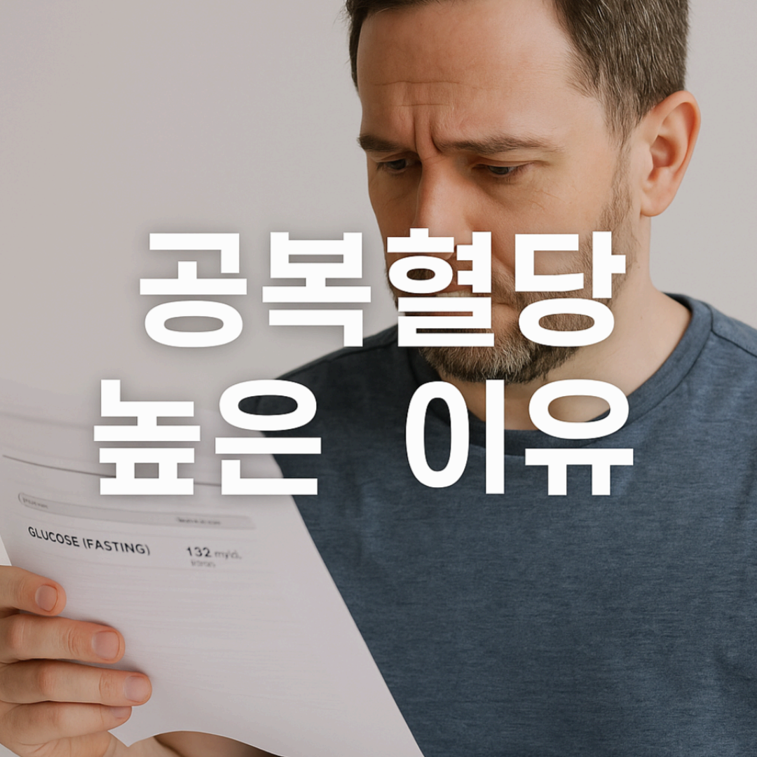 공복혈당 높은 이유, 인슐린 저항성이 대표적입니다