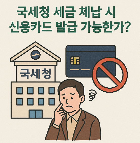 국세청 세금 체납 시 신용카드 발급 가능한가?