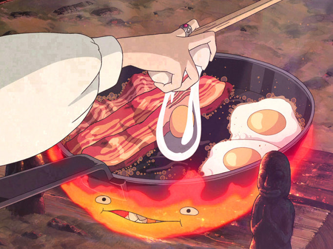 <하울의 움직이는 성>에서 함께 먹는 베이컨과 달걀 요리