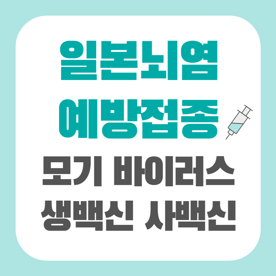 일본뇌염 예방접종 2024