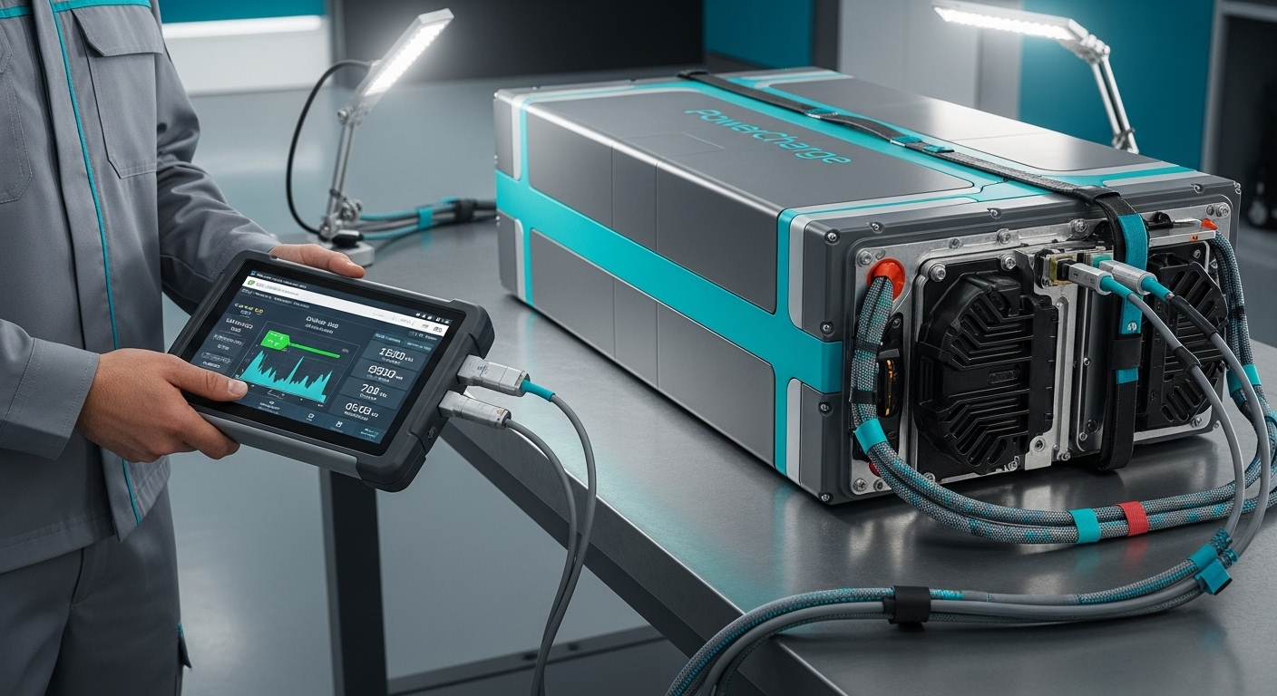 ์ ๋ฌธ ์ฅ๋น๋ก ์ ๊ธฐ์ฐจ ๋ฐฐํฐ๋ฆฌ ์ฑ๋ฅ์ ์ง๋จํ๋ ๋ชจ์ต