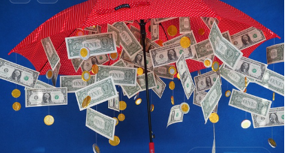 뿌리는달러이미지