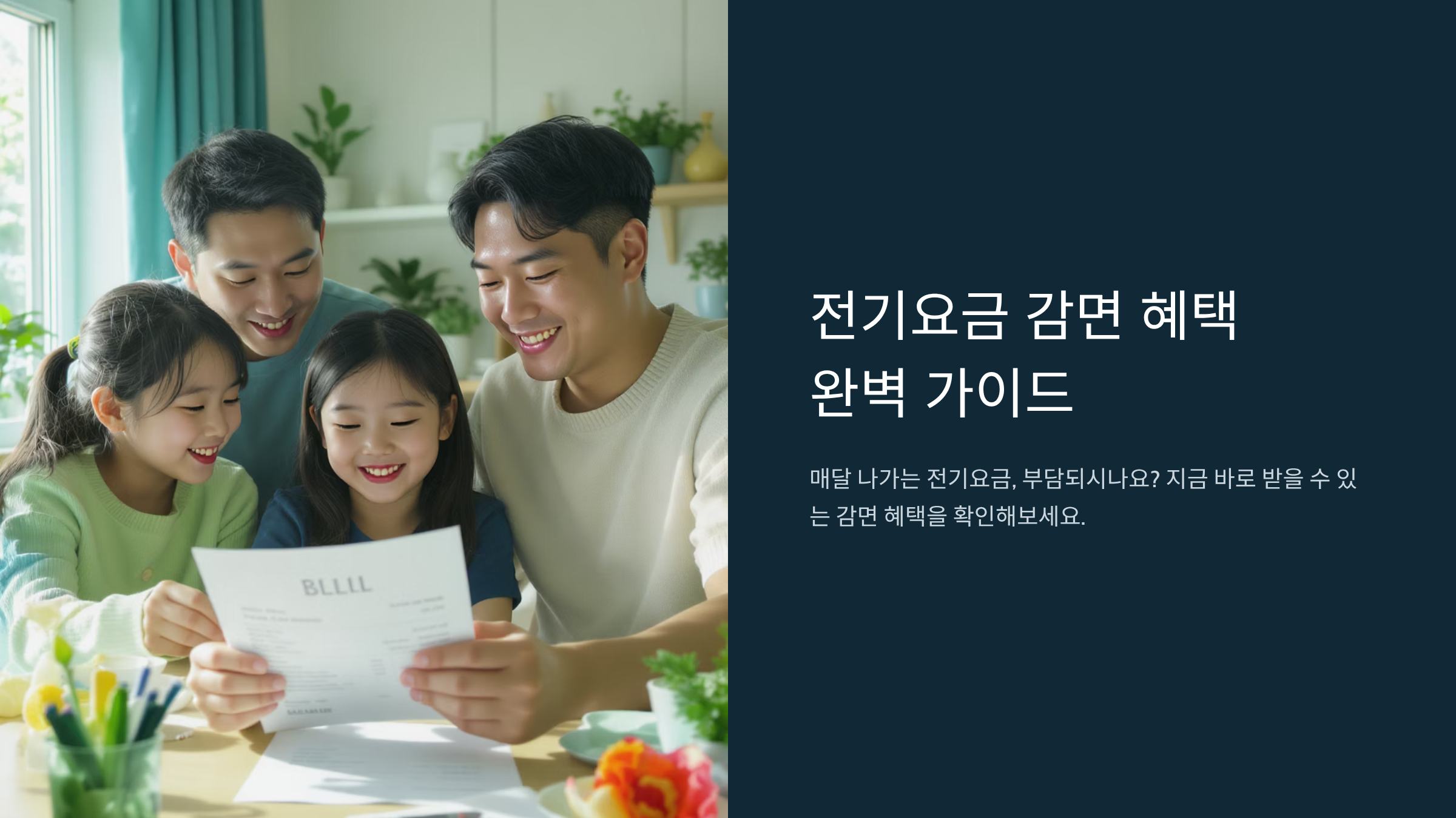 저소득층 전기요금 감면, 2025년 삶을 조금 더 밝게