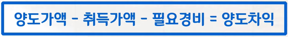 양도차익 계산 공식