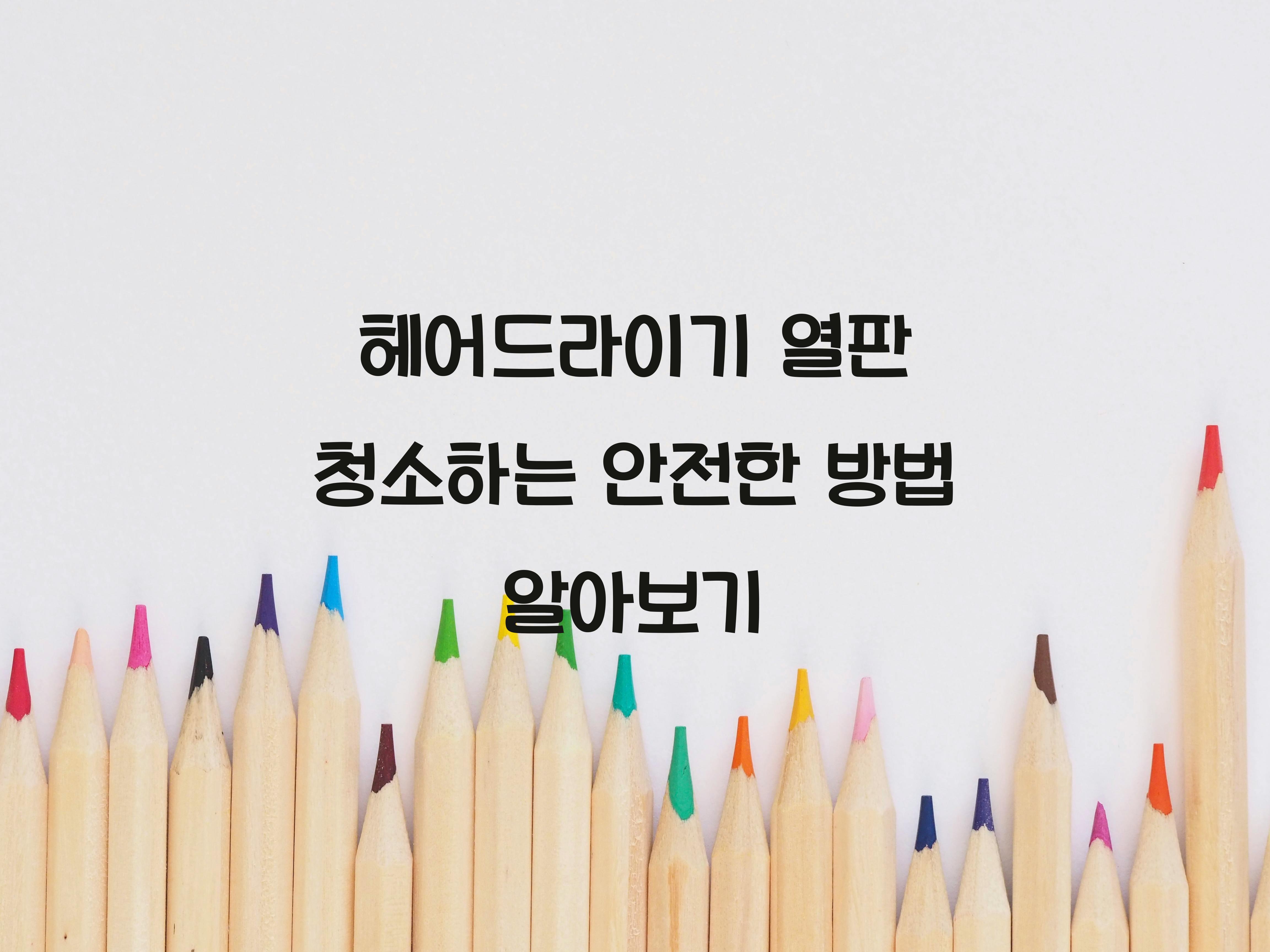 헤어드라이기 열판 청소하는 안전한 방법